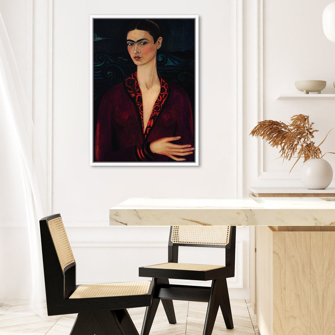 Self Portrait in a Velvet Dress, 1926 by Frida Kahlo – Zokis Canvas Art