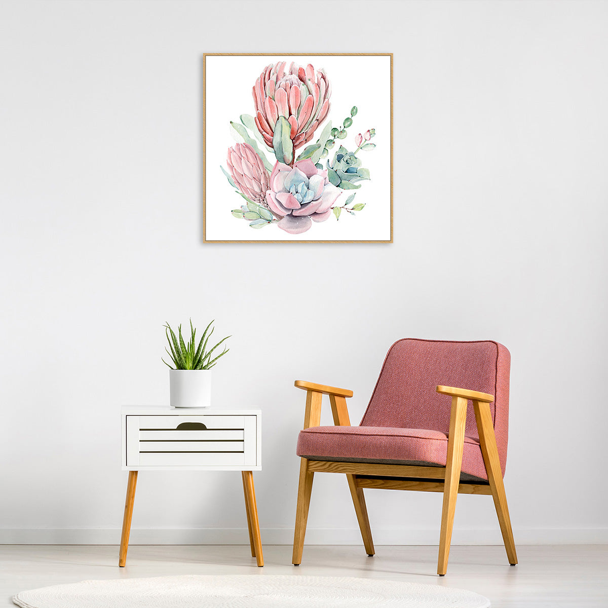Succulents In Pastel – Zokis Canvas Art